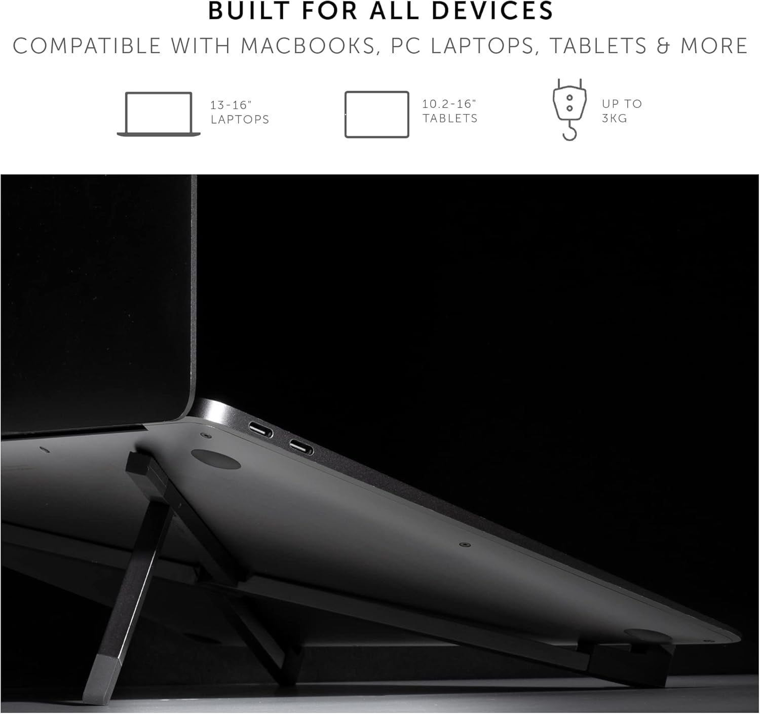 Native Union Fold Laptop Stand – Ultra-Slim Foldable & Portable Stand – for MacBooks & Tablets