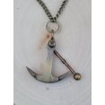 thumbnail image 1 of Antique Brass Nautical Pendant Vintage Style Solid Brass Necklace Anchor, 1 of 6