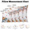 thumbnail image 5 of Throw Pillow Covers, Orange Blue Grey Fall 24x24 Pillow Covers for Couch/Sofa/Bed, Thanksgiving Pumpkins Botanical Decorative Square Linen Cushion Pillowcase for Home Decor, 5 of 9
