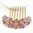 thumbnail image 4 of Kripyery Korean Style Non-slip 7 Teeth Hair Comb Rhinestone Hollow Out Flower Colorful Hair Ornament Hair Accessories, 4 of 7