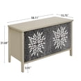 thumbnail image 3 of GZXS 4-Door Storage Cabinet, Modern Farmhouse Sideboard Buffet with Adjustable Shelves and Anti-Tip Design, 58.11"L x 15.75"W x 31.69"H (Natural+Black), 3 of 8