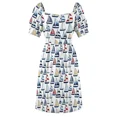 thumbnail image 6 of Blue Red Yellow Sailboat Pattern Sleeveless Dress summer dress Woman clothing wedding dresses for woman, 6 of 6