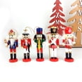 thumbnail image 3 of 5pcs 12cm Wooden Nutcracker Puppet Drawing Walnuts Soldier Pendant Decoration Christmas Tree Hanging Ornament, 3 of 3