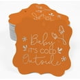 thumbnail image 2 of Inkdotpot Real Silver Foil Bracket Shape Paper Hang Tags Baby It's Cold Outside Baby Shower Favor Tags Pack Of 100, 2 of 7