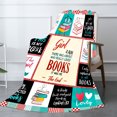 thumbnail image 2 of Amarainy Girl Who Loved Books Fleece Throw Blanket For Winter Gift Home Sofa Bed Decoration 50x60 inch, 2 of 5