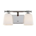 thumbnail image 3 of Woodbridge Lighting Blaire 2-Light Steel and Glass Bath Light in Satin Nickel, 3 of 4