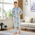 thumbnail image 3 of Adult Christmas Onesie Pajama Groundhog Pattern Zipper One-Piece Pajamas Unisex with Pockets, 3 of 6