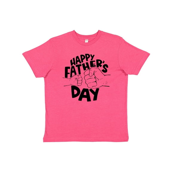Inktastic Happy Father's Day Parent-Child Fist Bump Youth T-Shirt