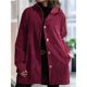 thumbnail image 4 of Chaqueta Informal de Holgada con Capucha y Larga para Mujer, Otoño e Invierno Vino Tinto XL, 4 of 6