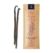 Heart & Harvest Madagascar Vanilla Beans Dry Cured Pods Grade A 2 Beans