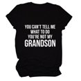 thumbnail image 1 of B91xZ Hauts pour Femmes Mode Femme Col Rond Manches Courtes T-Shirt Printemps Été Blouse Ample, Noir TTG, 1 of 2