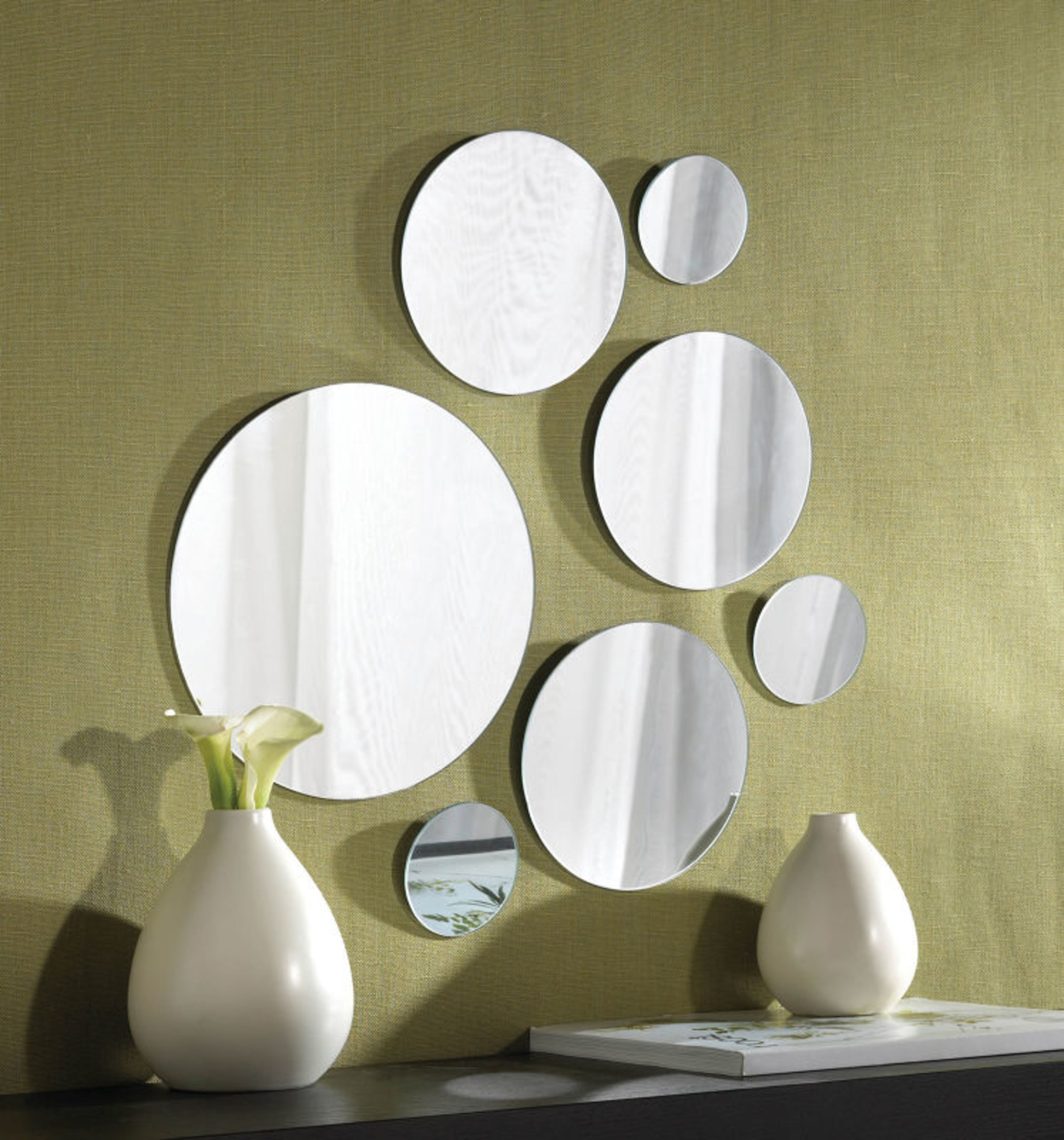 Elements Set of 7 Round Mirrors, 9-inch, 6-inch and 3-inch - image 2 of 4