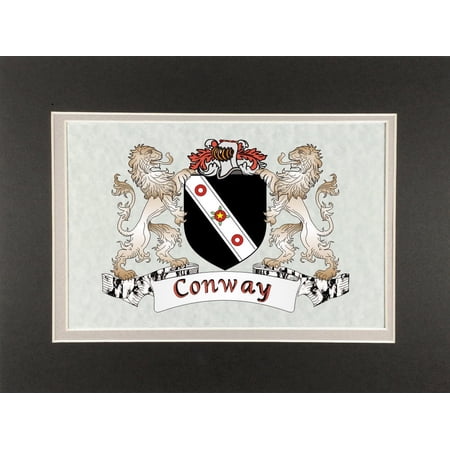 Conway Irish Coat of Arms Print - Frameable 9" x 12"