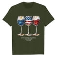 thumbnail image 4 of HCYSFG Womens 250th Anniversary t shirt Wine Glass Print top Independence Day Crew Neck Casual Patriotic July 4th Celebration Style tee, 4 of 4