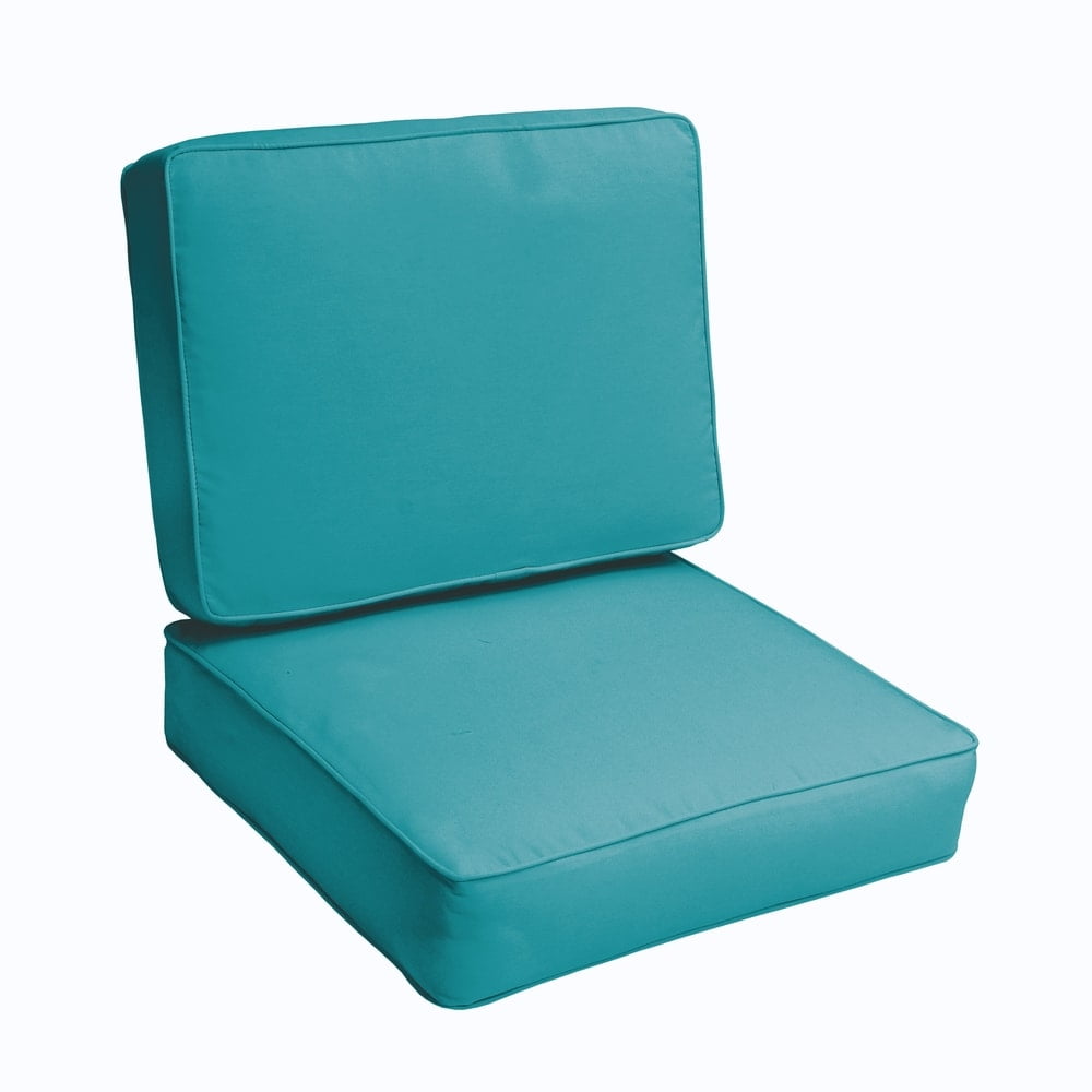 Sorra Home 23.5 x 23 Blue Graphic Square Cushion Set Outdoor Seating Cushions 2 Pieces Walmart