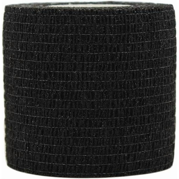 Vendajes cohesivos negros de 5 cm, vendaje adhesivo, vendaje veterinario, cinta médica, vendaje adhesivo, 6 rollos