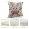 thumbnail image 4 of Qinduosi Easter Pillow Covers of , Colorful Bunnies Decorations Holiday Farmhouse Spring Pillow Case for Home Sofa Couch Decor AA White, 4 of 5