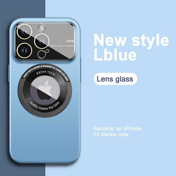 For iPhone 15 Pro MagSafe Case Glass Camera Lens Protector Window Back Cover Skin