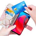 thumbnail image 5 of Allytech Wallet Case for Motorola Moto G Stylus 5G 6.8-Inch 2021 Released - Marble Series Flip Folio Kickstand Cards Slots Bumper TPU Back Cover Shockproof Drop Protective Wallet Case for Girls Women, 5 of 5