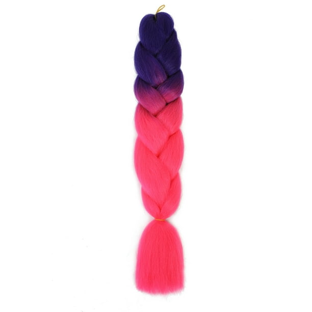 Zhuge Extensiones de cabello trenzado para mujeres, 6 paquetes, 100 g/paquete, 24 pulgadas, H