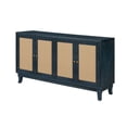 thumbnail image 5 of Softly Lacquer Finishes Accent Storage Cabinet Sideboard Wooden Cabinet with Antique Deep Blue 4Doors for Hallway, Entryway, Living Room, Bedroom 83482, 5 of 9