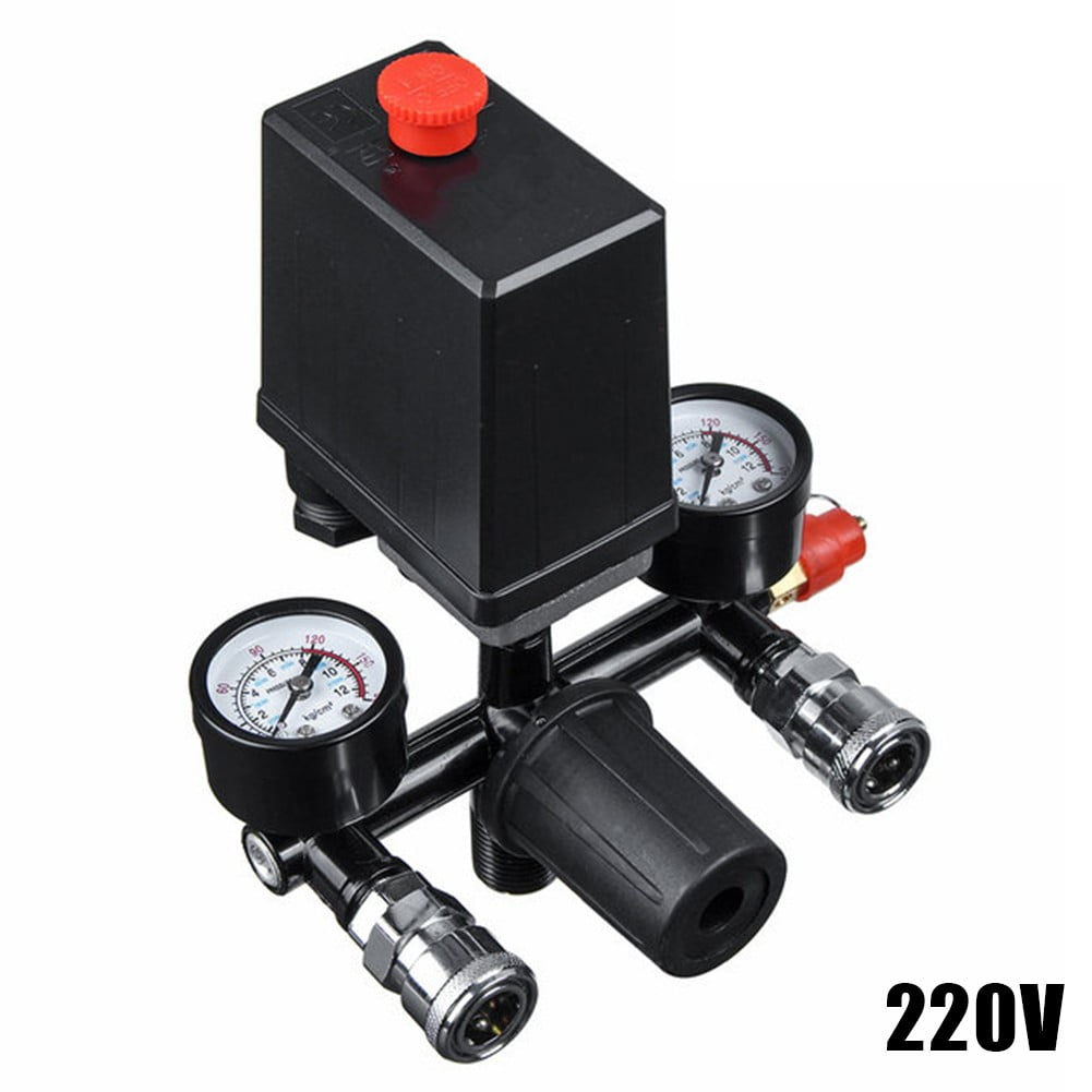 220V/380V Pro Air Compressor Pump Pressure Switch Control Valve Regulator Gauges 