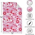 thumbnail image 3 of Pink Love Pattern Kitchen Dish Towels Set of 6 Absorbent Hand Towels, Lint-Free 18"x28" St Valentine's Day Fast Drying Hanging Dishcloths for Cooking Baking Home Clean, 3 of 5