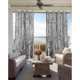 thumbnail image 4 of Blackout Curtains for Bedroom, Grey Forest Room Darkening Window Drapes for Living Room, Modern Oil Painting Art Thermal Insulated Grommet Curtains, 52x45 inch, 2 Panels, 4 of 9
