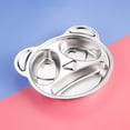 thumbnail image 5 of Homerr Stainless Steel Dinner Plate Safe Baby Feeding Dish Cartoon Design Stainless Steel Dinner Plate for Kids Children Compartment Tray, 5 of 8