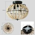 thumbnail image 6 of YYAo Crystal Chandelier Gold Chandeliers, Flush Mount Ceiling Light for Dining Room Bedroom Living Room, White, 6 of 9