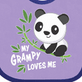 thumbnail image 4 of Inktastic My Grampy Loves Me Cute Panda Boys or Girls Baby Bib, 4 of 4