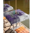 thumbnail image 2 of nqOlkjepod Purple Grey Outdoor Tablecloth with Umbrella Hole & Zipper, Modern Oil Painted Abstract Art Aesthetics Square Table Cover 60x60 Inch, Dining Waterproof Table Cloth Protector for Patio, 2 of 7