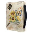thumbnail image 3 of HELLHERO Butterfly and Sunflower Pattern Bible Cover for Men, Protective Church Bible Bag with Top Handle for Outdoor Study Christian Prayer Bible Study, 3 of 12