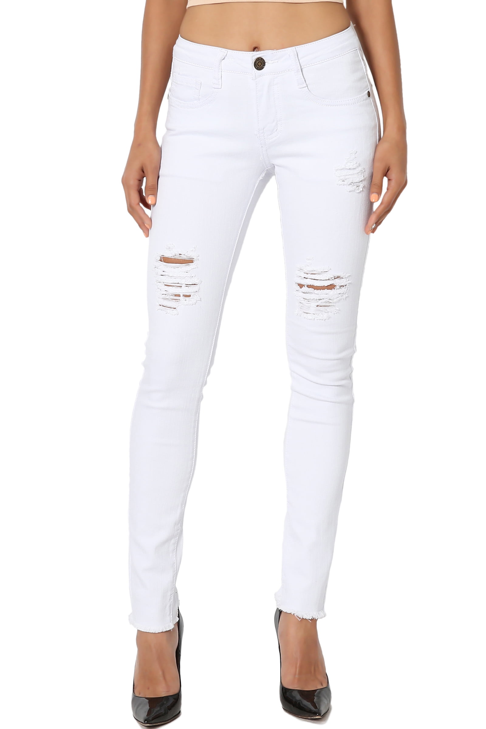 white ripped jeans walmart