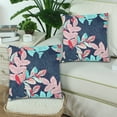 thumbnail image 2 of MKHERT Leaves Pattern Pillowcase Pillow Protector Cushion Cover 18x18 inch,Set of 2, 2 of 3