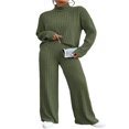 thumbnail image 1 of Pantalon en Tricot Élégant et Pull à Col Roulé à Manches Longues pour Femme, 1 of 5