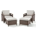 thumbnail image 2 of Opohoro 4-Piece Outdoor Wicker Patio Lounge Chairs Set with Ottomans for Patio, Porch, or Garden, 2 of 9