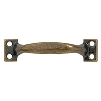 Leojiow Antique Bow Style Door Pull Handle Heavy Barn Door Handle 4 In Fence Gate Handle Coating Easy To Install Metal Sliding Door Pulls For Garage Pantry (4 Styles) A 9.8X2X2.3Cm