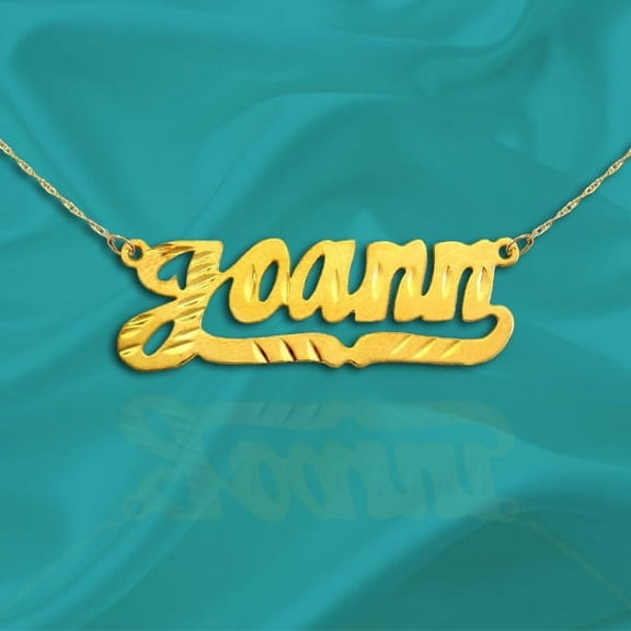 24K Gold Plated Sterling Silver Personalized Name Necklace with Name of Your Choice - Made in USA