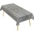 thumbnail image 4 of Farmhouse Vintage Wood Rectangle Tablecloth, 60x84 Inch Rustic Grey Wooden Plank Grain Polyester Fabric Table Cloth,Waterproof Table Cover for Kitchen Dining Birthday Wedding Party Decor, 4 of 5