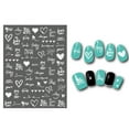 thumbnail image 4 of Nail Sticker Non-Fading 3D Effects Excellent Saturation Romantic Valentines Love Heart Adhesive Wraps for Manicure-4, 4 of 7