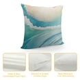 thumbnail image 4 of COMIO Beach Watercolor Blue Pillow Covers Sea Ocean Nature Scenery Decorative Throw Pillows Pillowcase Square Cushion Case for Couch Sofa Bed Bedroom Car Living Room,Blue, 4 of 5