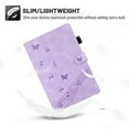 thumbnail image 6 of Dteck Folio Case for Samsung Galaxy Tab A 10.1" 2016 SM-T580/T585, Multi-Angle Viewing Stand PU Leather Embossed Butterfly Soft TPU Back Cover with Card Slots & Pencil Holder,Purple, 6 of 7
