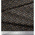 thumbnail image 2 of Soimoi Black Poly Georgette Fabric Oaknut Fruits Printed Fabric 1 Yard 52 Inch Wide, 2 of 3