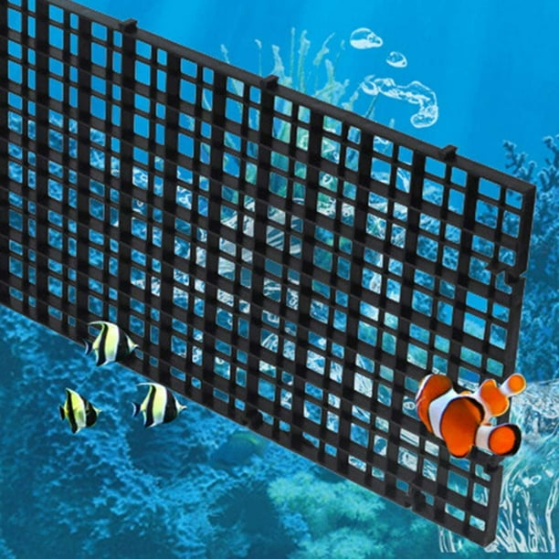 Separadores de 4 bandejas para acuario: aísle la compuerta separadora del fondo del filtro del tanque de peces REJILLA DE DISOLACIÓN Tornillo de huevo con clip de succión de 8 piezas - negro ZefeiWu 8390613002723