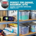 thumbnail image 5 of Rubbermaid Roughneck Clear 95 Qt. Plastic Storage Tote w/ Gray Lid, 4 Pack, 5 of 7