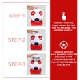 thumbnail image 3 of Coca-Cola Soccer Ball Mini Fridge, 5 Can Beverage Cooler White Red Black, 3 of 10