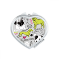 thumbnail image 1 of Cartoon Dog Text Toy Illustration Pattern Heart Mirror Travel Magnification Portable Handheld Pocket Makeup, 1 of 3