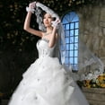 thumbnail image 3 of Jiaroswwei Romantic Women Lace Edge Long Cathedral Wedding Bridal Veil Accessory Headwear, 3 of 5