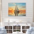 thumbnail image 1 of Designart Décoration Murale Encadrée Surdimensionnée pour Bateau, art Mural Encadré pour Voile de Bateau, Réfléchissant les Rythmes sur les Voiliers, art Mural Encadré Moderne Multicolore Blanc, Cadre en Couleur Blanche, 1 of 5